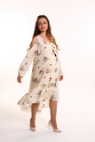 Платье для беременных 08702 бежево-коричневый