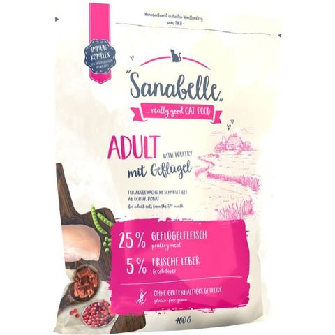 Sanabelle Adult с птицей сухой корм для кошек 0,4 кг