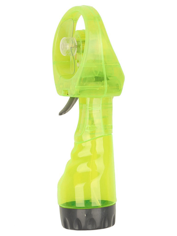 Портативный ручной вентилятор с пульверизатором WATER SPRAY FAN, цвет салатовый