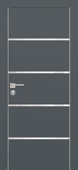 Дверь PX-17 AL кромка с 2-х ст. / Цвет Графит / белоснежный лакобель / Двери PROFILO PORTE