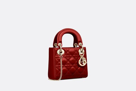 Сумка Dior Lady Dior, модель мини-формата красный