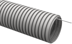 Труба ПНД гофрированная 16мм с зондом черная (100м/бухта) IEK 292598---