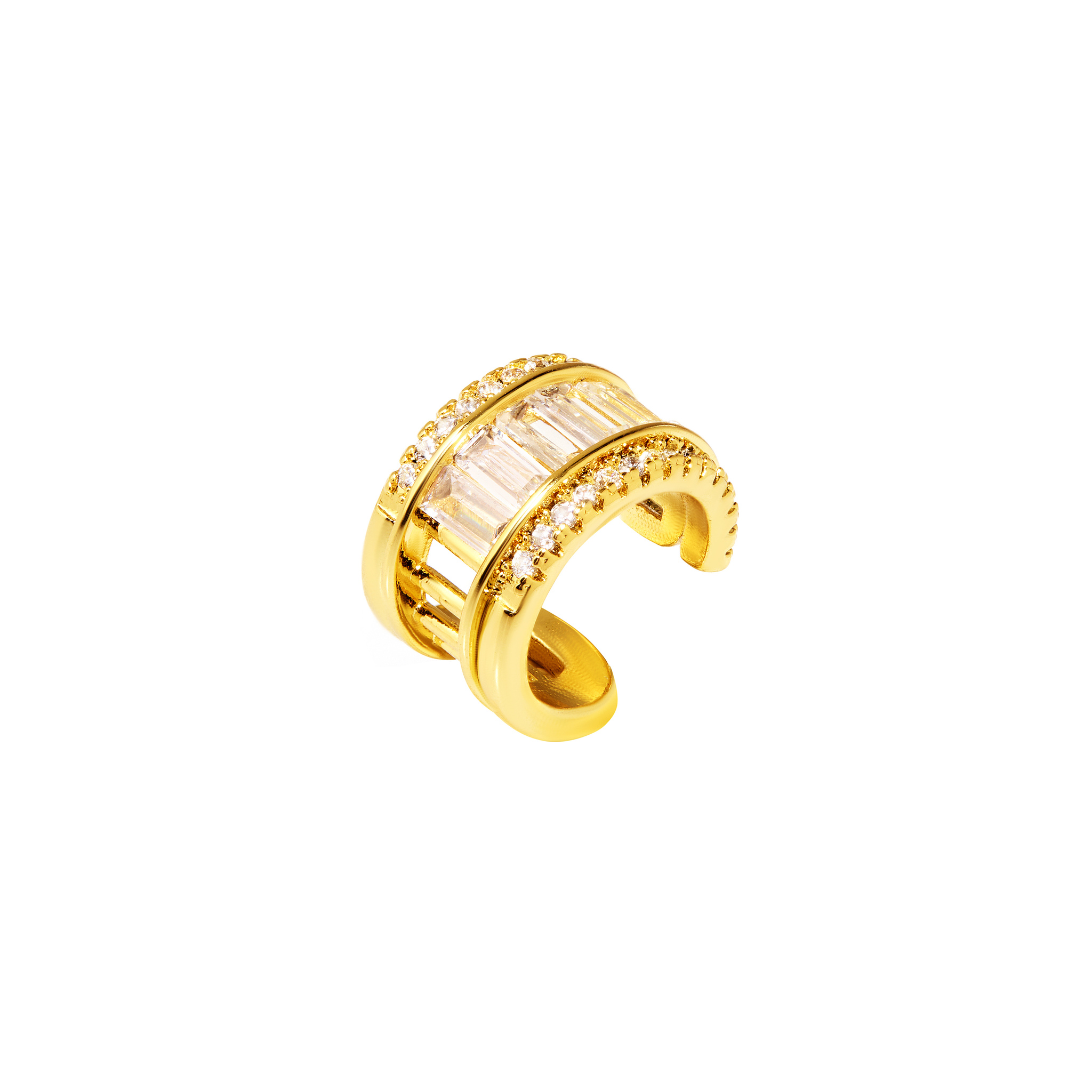 

Кафф Crystal Baguette Cuff - Gold