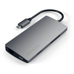 USB-концентратор  Satechi Aluminum Multi-Port Adapter V2, серый космос.