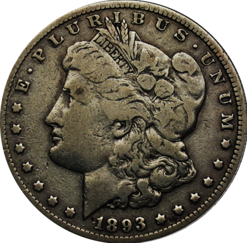 1 Доллар Morgan 1893 г. CC