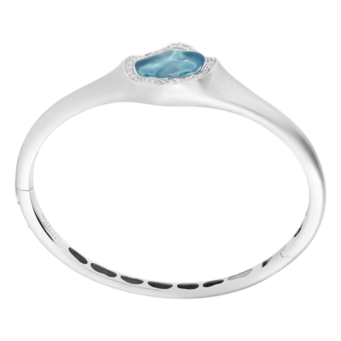 Браслет с Аквамарином и Бриллиантами, Br0030-64/1