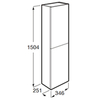 Roca 857427806 THE GAP шкаф-колонна 1500 мм,  345x250x1504 мм, белый глянец (Новый артикул)