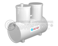 Станция биологической очистки Юнилос UNI-SEP 0,8/ 800 л. в сутки / 4 чел. / компрессорная аэрация (1800x1020x1750см;) - арт.560600