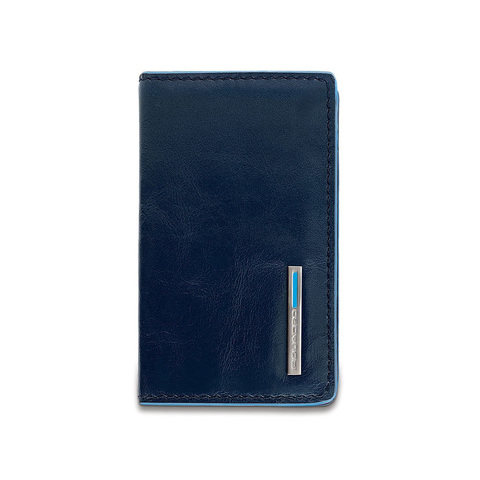 Чехол для визитных карт Piquadro Blue Square PP1263B2/BLU2, синий, кожа натуральная