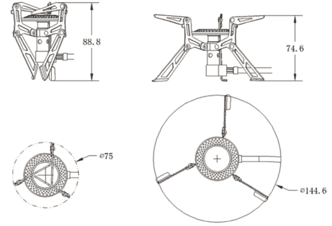 Картинка горелка туристическая Fire Maple Blade FMS-117T титановая  - 6