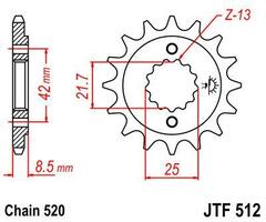 Звезда мотоциклетная JT JTF512.15