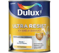 Краска для кухни и ванной латексная Dulux Ultra Resist полуматовая база BW