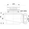 Сифон для душевого поддона 6 см Alcaplast A476