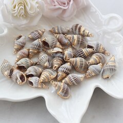 Подвеска Ракушка с позолотой 18-28 на 9-14 мм, РК042