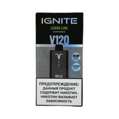 Одноразовая электронная сигарета Ignite V120 Lemon Lime (12000 затяжек)