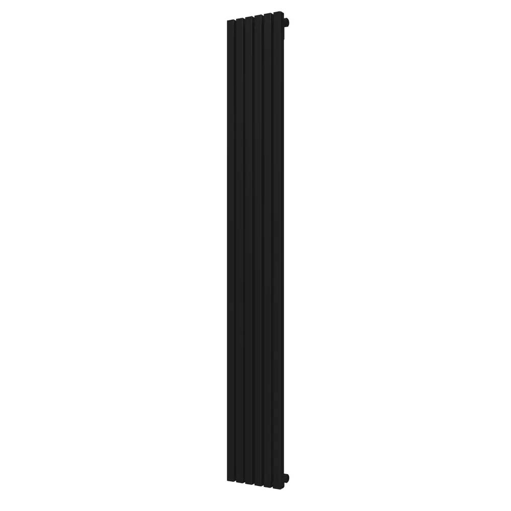 Стальной трубчатый радиатор отопления КЗТО QUADRUM 30 V 1 1750-6 RT RAL 1T103S9005 чёрный матовый муар