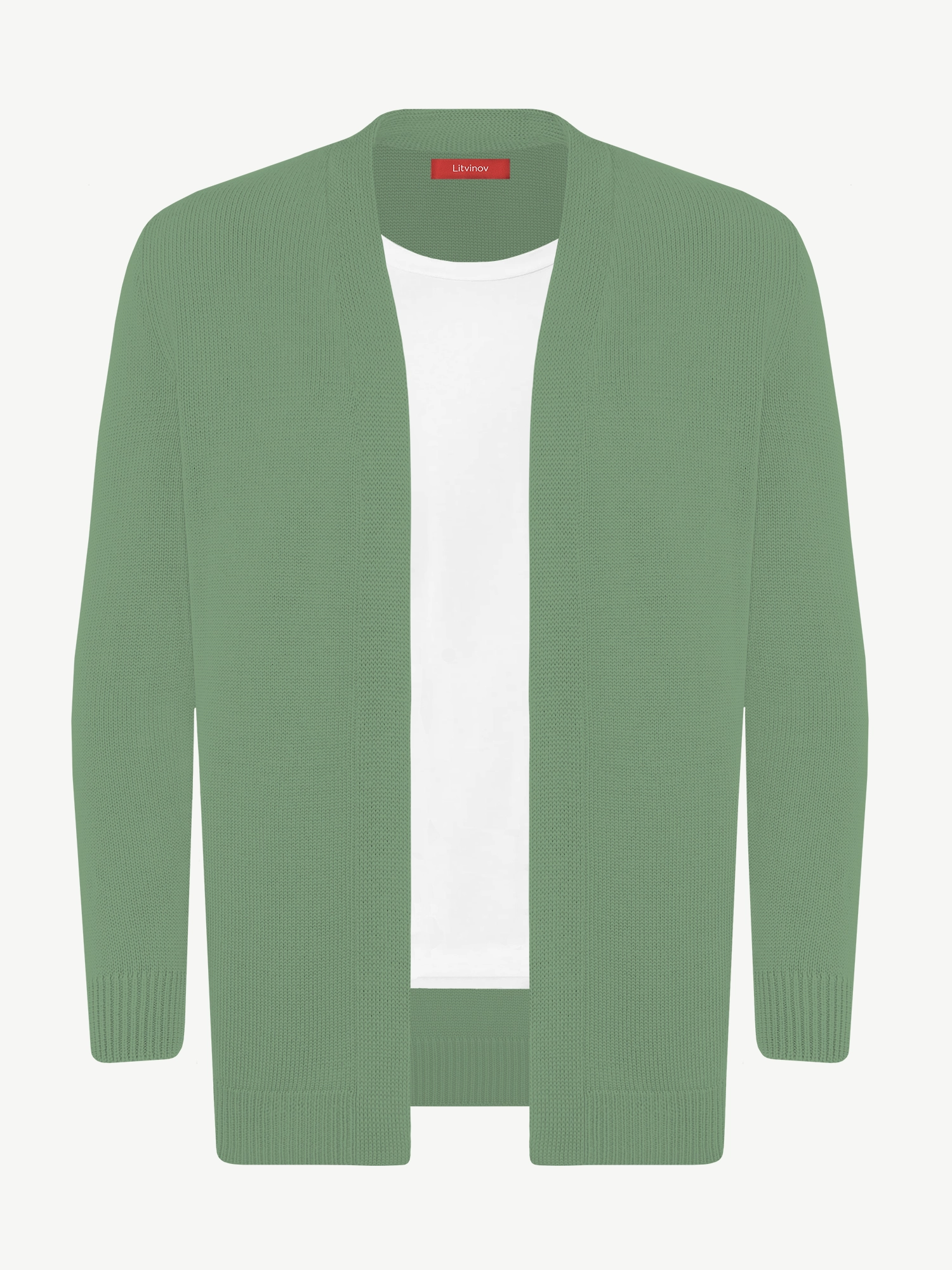 Кардиган с планкой из мягкой шерсти