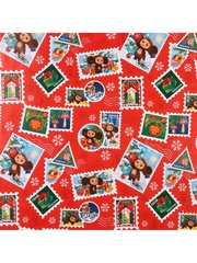 Упаковочная бумага глянцевая, «Новый год, Чебурашка