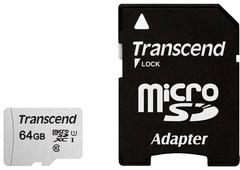 Карта памяти Transcend TS64GUSD300S-A 64 Гб