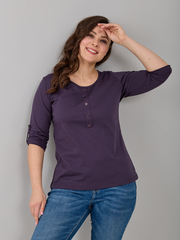 Лонгслив ЛНк-005/баклажан