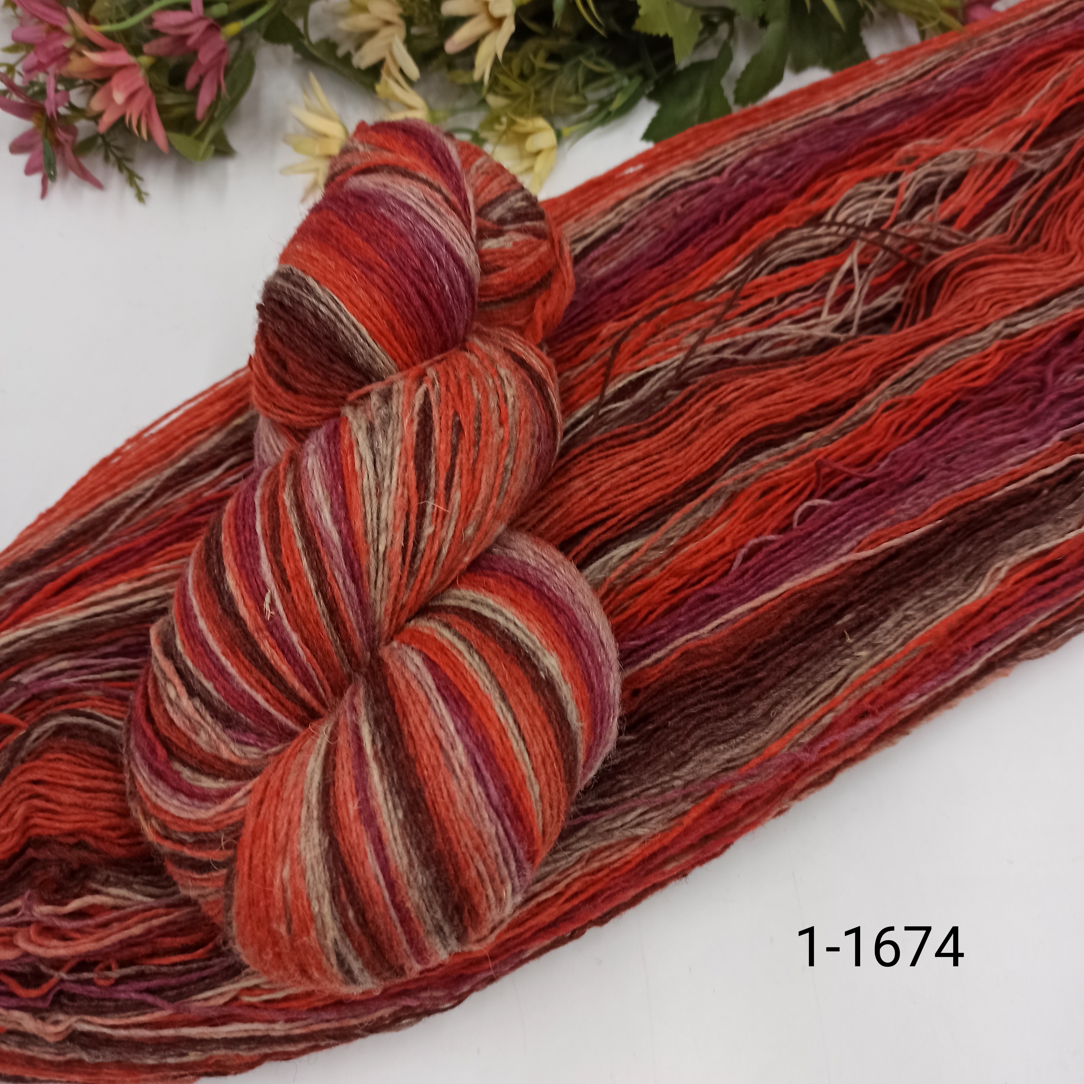 Дундага 6/1 шерсть секционного окрашивания 01-1674 420м/100гр