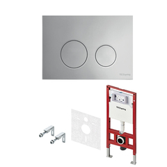 TECE S401111 TECEspring Base Комплект 3 в 1 инсталяция, панель смыва LT с круглыми кнопками, хром глянцевый фото