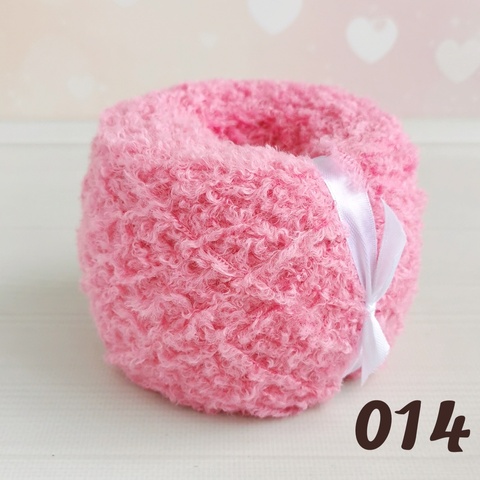 Пряжа Тедди с эффектом Букле, 014 Розовый