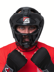 Шлем боксерский TS Sport с решеткой