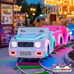 Рельсовый аттракцион «Ночной райдер», 5 кабинок, 10 мест