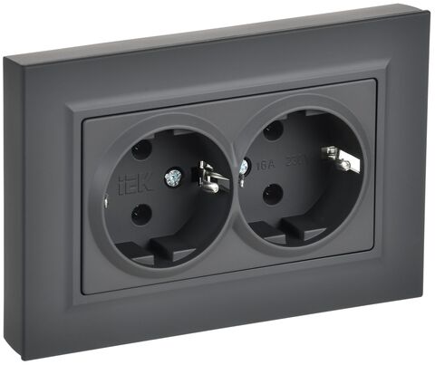 BRITE Роз 2-я с з/к без з/ш пл 16А сб РСПл12-3-БрГ граф. IEK