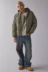 Бомбер Alpha Industries MA-1 Hooded Logo Oxford OG-107 Green (Зеленый)