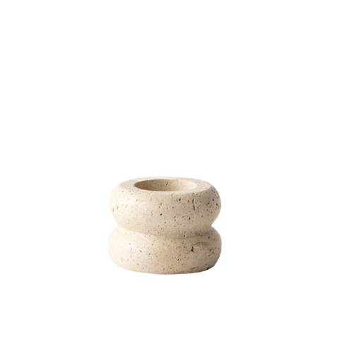 Подсвечник Tell Me More candle holder, S, травертин