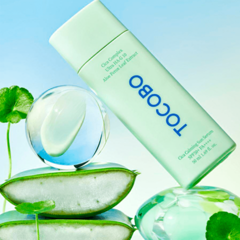 Успокаивающая солнцезащитная сыворотка Tocobo Cica Calming Sun Serum SPF50+ PA++++ 50 мл
