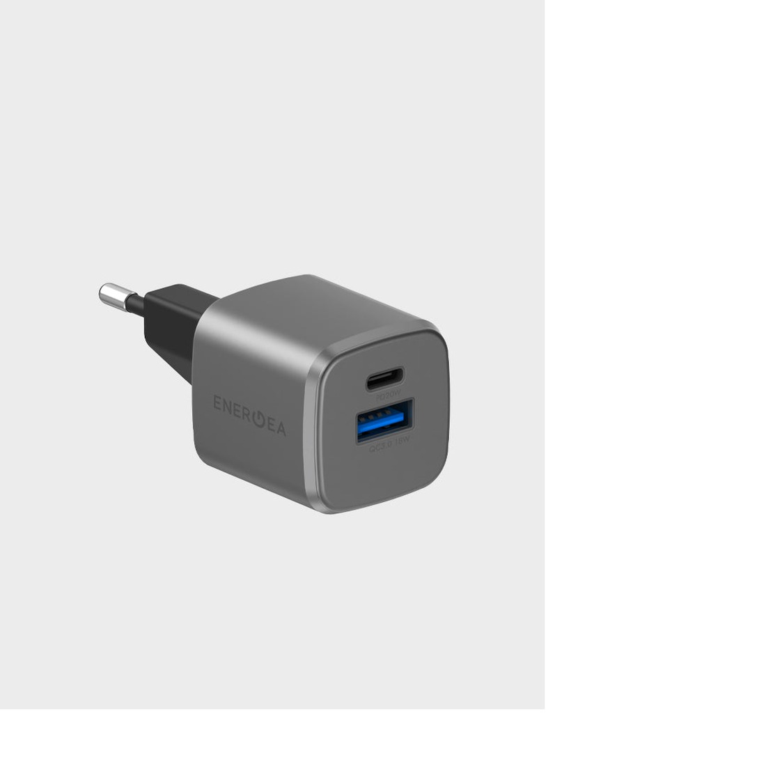 Сетевое зарядное устройство Energea AmpCharge 20W, Темно-серый | Gunmetal