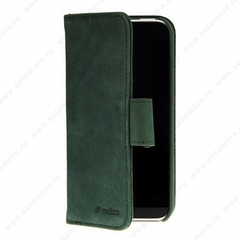Чехол-книжка Melkco для iPhone 5sE/ 5s/ 5C/ 5 Leather Case Wallet Book Type Craft LE Prime (Classic Vintage Green)