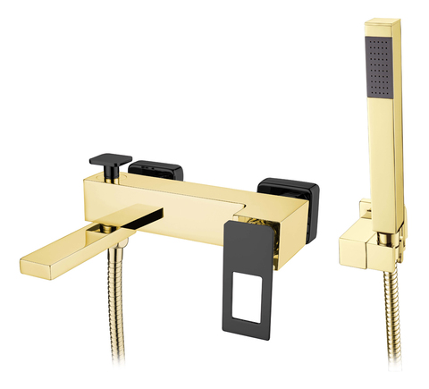 Boheme Q 143-GB Смеситель для ванны, цвет: золото,чёрный