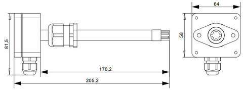 Breezart JLS30HC Датчик температуры и влажности канальный (Modbus RTU)