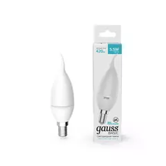 Лампа Gauss LED Basic Свеча на ветру 5.5W E14 420lm 4100K  1034126