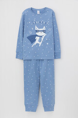Пижама  для мальчика  К 1621/ночное небо на голубом