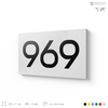 Номер на дверь 969, табличка на дверь для офиса, квартиры, кабинета, аудитории, склада, белая 120х70 мм, Айдентика Технолоджи