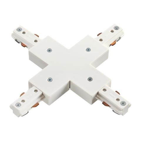 135012 PORT NT18 035 белый Соединитель с токопроводом X-образный для однофазного трехжильного шинопровода