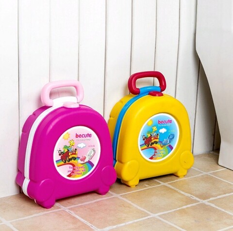 Портативный складной детский горшок-чемоданчик The Handy Potty, цвет розовый