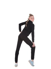 FD140-839 Брюки спортивные, чёрная, СОЛО