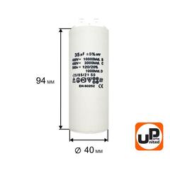 Конденсатор UNITED PARTS CBB60, 35 мкФ, 450В, 2 клеммы (90-0980)