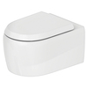 Duravit 2556090000  Duravit  Qatego Унитаз подвесной безободковый 370х570 мм, с креплением Durafix.с установленными петлями из нерж. стали, цвет белый