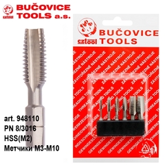 Набор метчиков для шуруповерта M3 -M10 HSS (BIT-1) 6пр Bucovice(CzTool) 948110