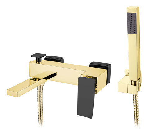 Boheme Q 143-GB.2 Смеситель для ванны, цвет: золото,чёрный