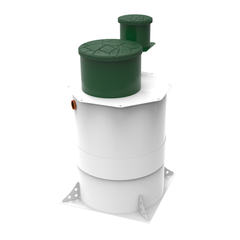 Станция биологической очистки Коло Веси Novo Еко 5 самотечная/ 1000 л. в сутки / до 6 чел. / самотечный сброс (1250x1250x2081см;144кг;) - арт.560230