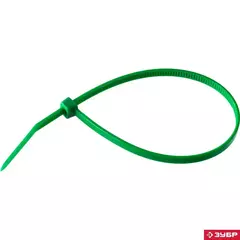 ЗУБР КС-З1, 2.5 x 150 мм, нейлон РА66, 100 шт, зеленые, кабельные стяжки, Профессионал (309060-25-150)