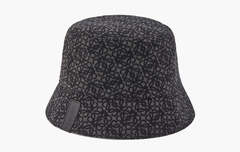 Loewe Anagram Reversible Jacquard and Nylon Bucket "Anthracite/Black"